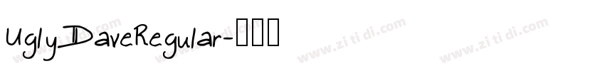 UglyDaveRegular字体转换