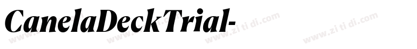 CanelaDeckTrial字体转换