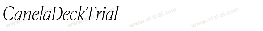CanelaDeckTrial字体转换
