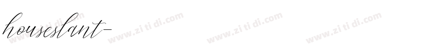 houseslant字体转换