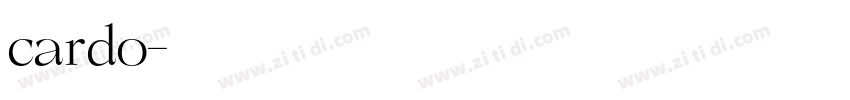 cardo字体转换