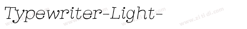 Typewriter-Light字体转换