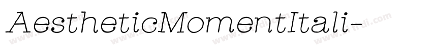 AestheticMomentItali字体转换