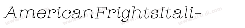 AmericanFrightsItali字体转换