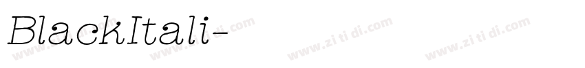 BlackItali字体转换