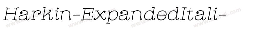 Harkin-ExpandedItali字体转换