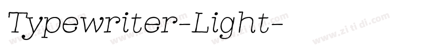 Typewriter-Light字体转换