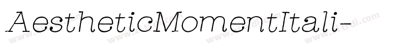 AestheticMomentItali字体转换