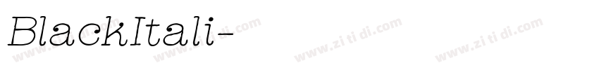 BlackItali字体转换