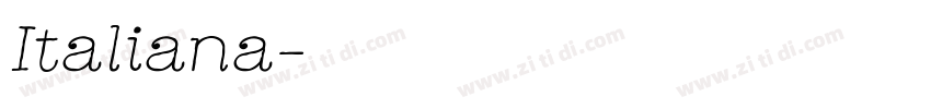 Italiana字体转换