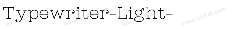 Typewriter-Light字体转换