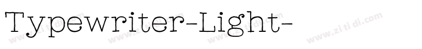 Typewriter-Light字体转换