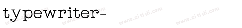 typewriter字体转换
