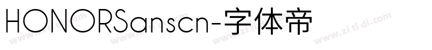 HONORSanscn字体转换