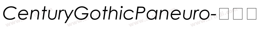 CenturyGothicPaneuro字体转换