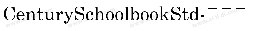 CenturySchoolbookStd字体转换
