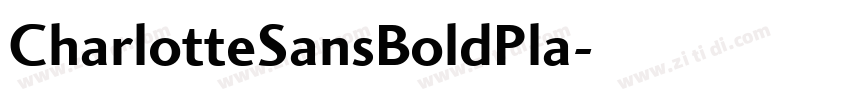 CharlotteSansBoldPla字体转换