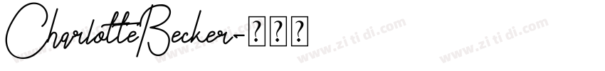 CharlotteBecker字体转换