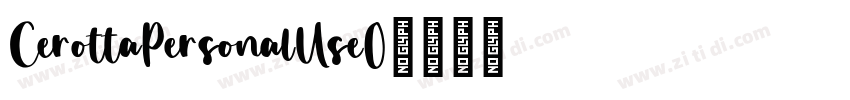 CerottaPersonalUseO字体转换