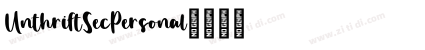 UnthriftSecPersonal字体转换