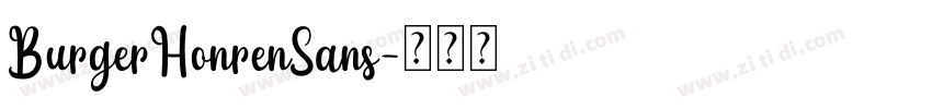 BurgerHonrenSans字体转换