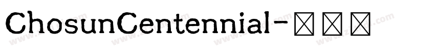 ChosunCentennial字体转换