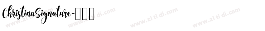 ChristinaSignature字体转换