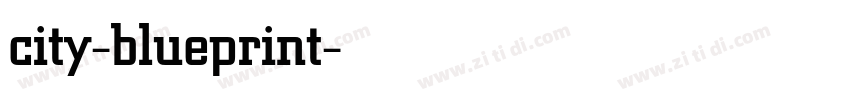 city-blueprint字体转换