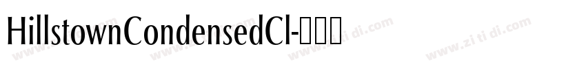 HillstownCondensedCl字体转换