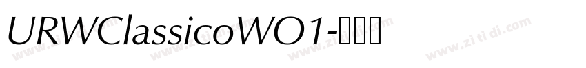 URWClassicoWO1字体转换