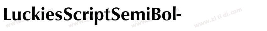 LuckiesScriptSemiBol字体转换 LuckiesScriptSemiBol字体转换