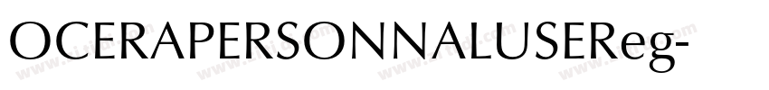 OCERAPERSONNALUSEReg字体转换