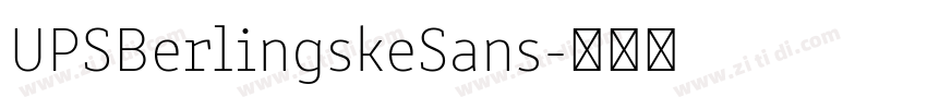 UPSBerlingskeSans字体转换