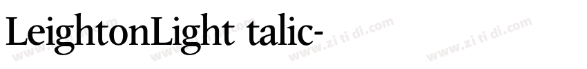 LeightonLightItalic字体转换