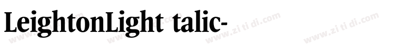 LeightonLightItalic字体转换