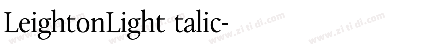 LeightonLightItalic字体转换