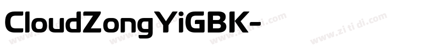 CloudZongYiGBK字体转换