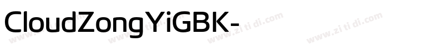 CloudZongYiGBK字体转换