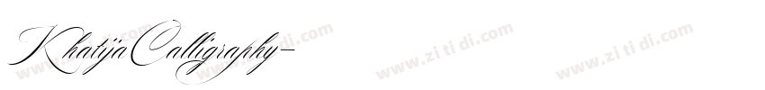 KhatijaCalligraphy字体转换 KhatijaCalligraphy字体转换