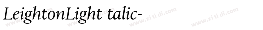 LeightonLightItalic字体转换