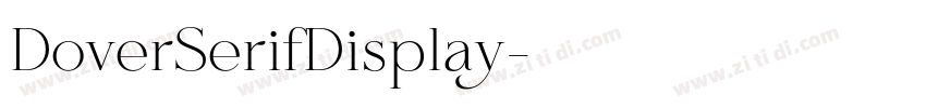 DoverSerifDisplay字体转换