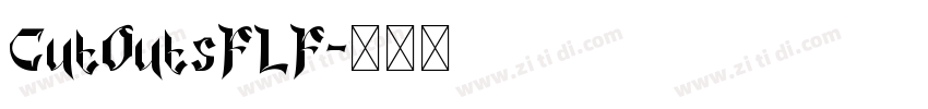 CutOutsFLF字体转换
