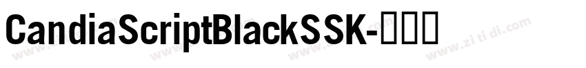 CandiaScriptBlackSSK字体转换 CandiaScriptBlackSSK字体转换