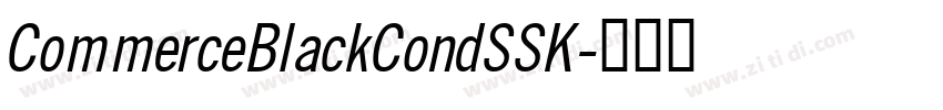 CommerceBlackCondSSK字体转换