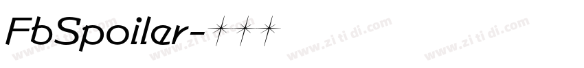 FbSpoiler字体转换