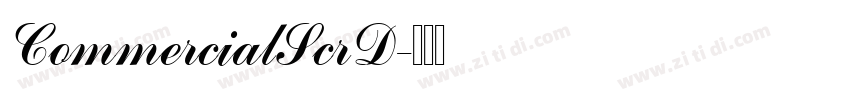 CommercialScrD字体转换