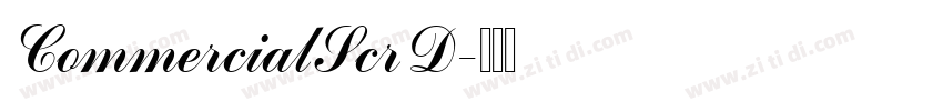 CommercialScrD字体转换