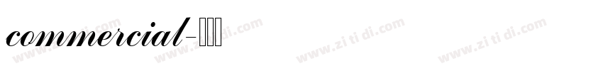 commercial字体转换