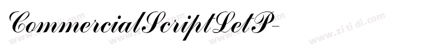 CommercialScriptLetP字体转换