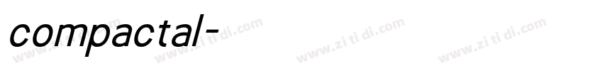 compactal字体转换